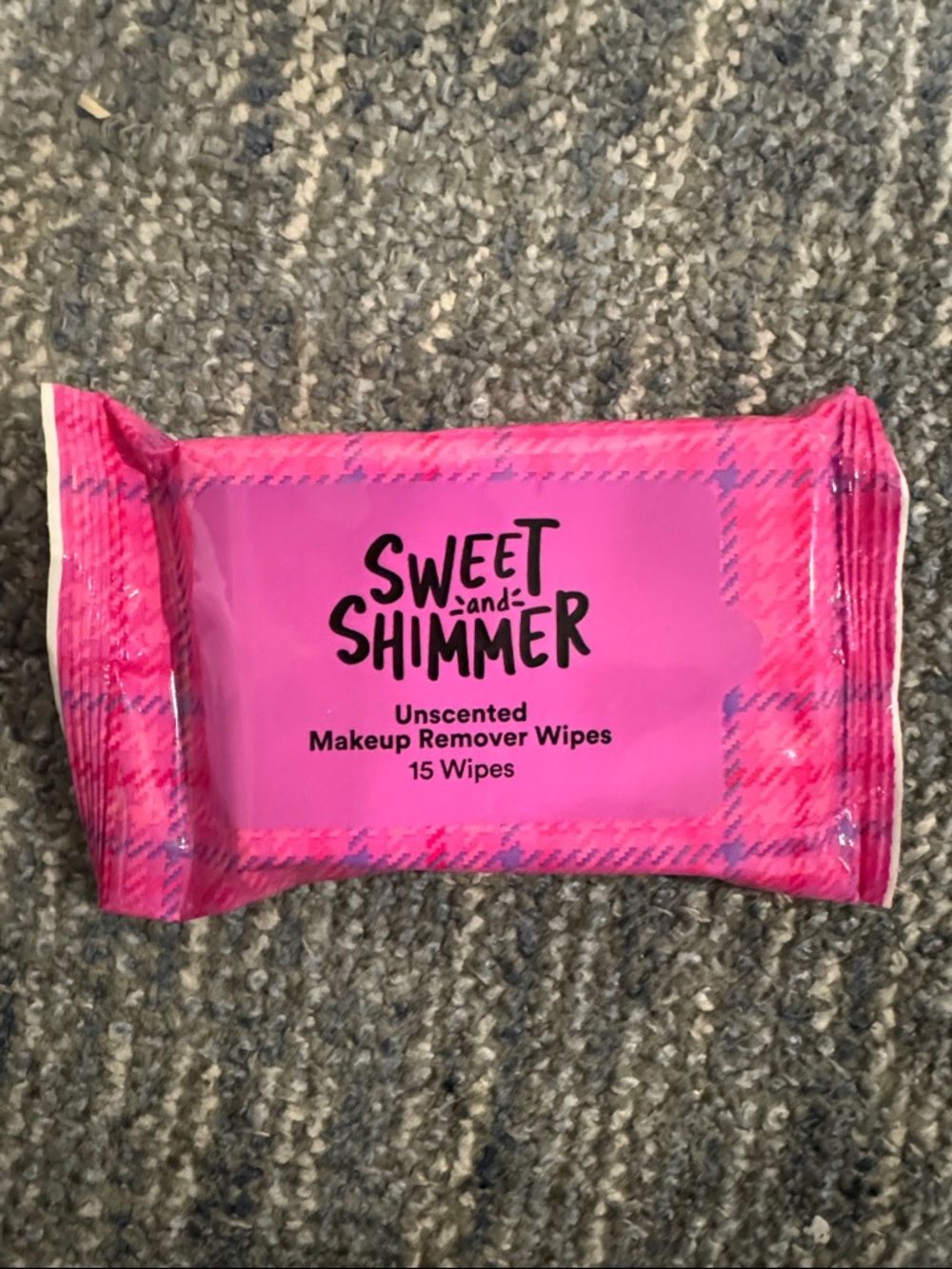Sweet and Shimmer Unscented Make Up Remover Wipes NIP 15 count